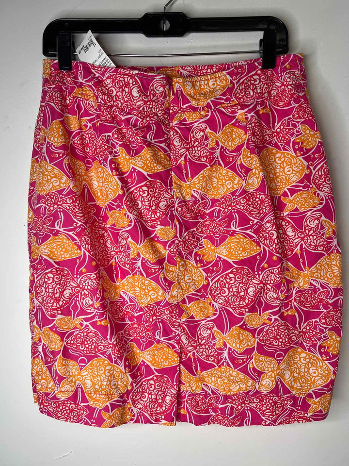 Women Size 12 Lilly Pulitzer Hot Pink knee length skirt