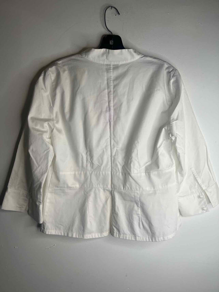 Talbots Women Size 12 White long sleeve top