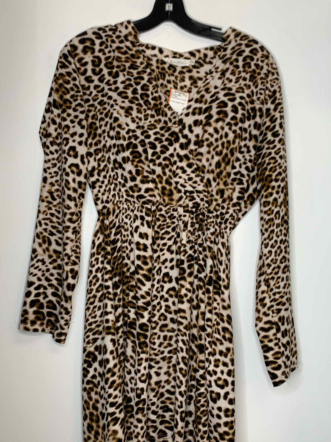 Women Size M All In Favor Animal Print long sleeve dress