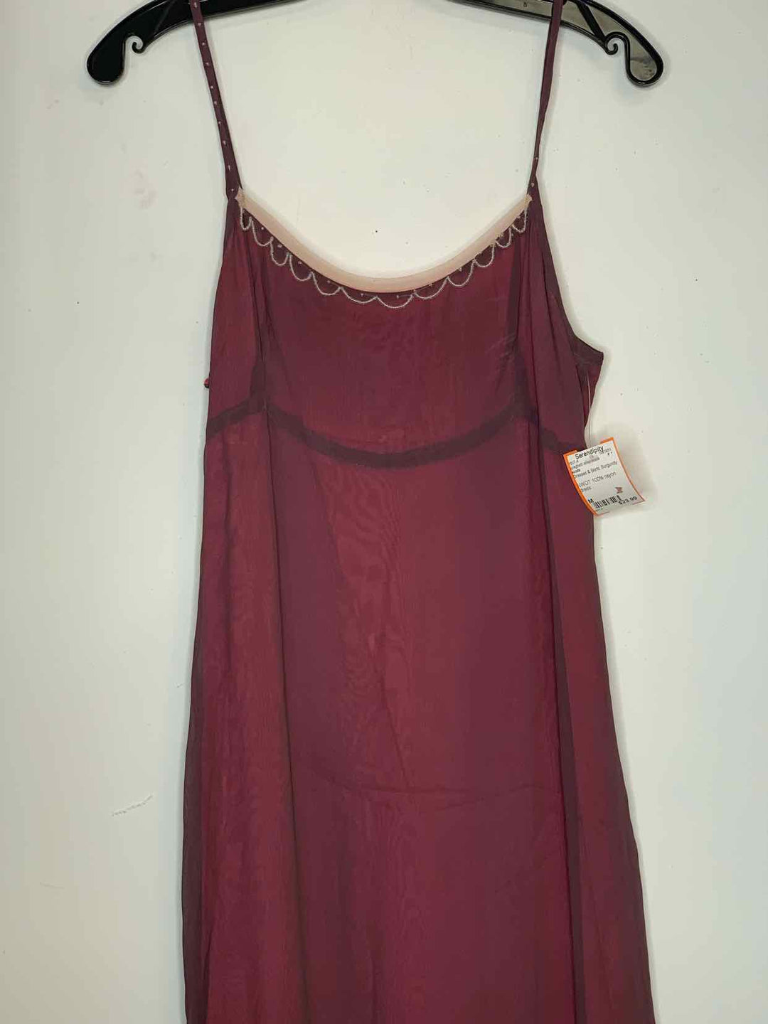 Women Size M ecote Burgundy spaghetti strap dress