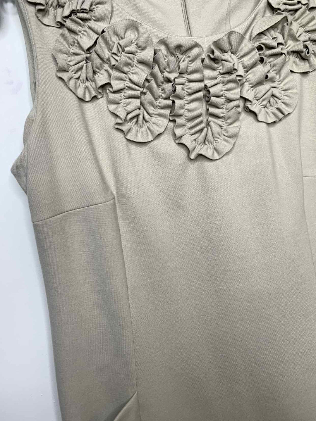 Women Size 12 Adrienne Vittadini Beige sleeveless dress