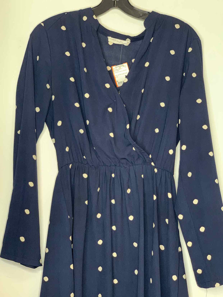 Women Size M All In Favor polkadot long sleeve dress