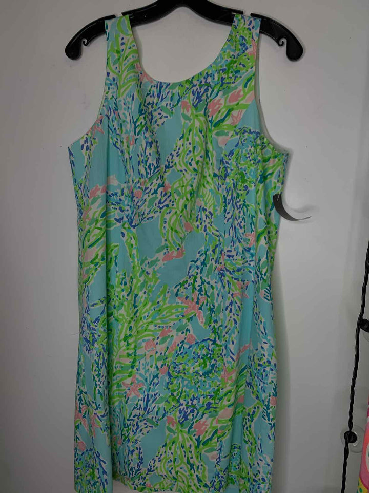 Women Size 12 Lilly Pulitzer Blue sleeveless dress