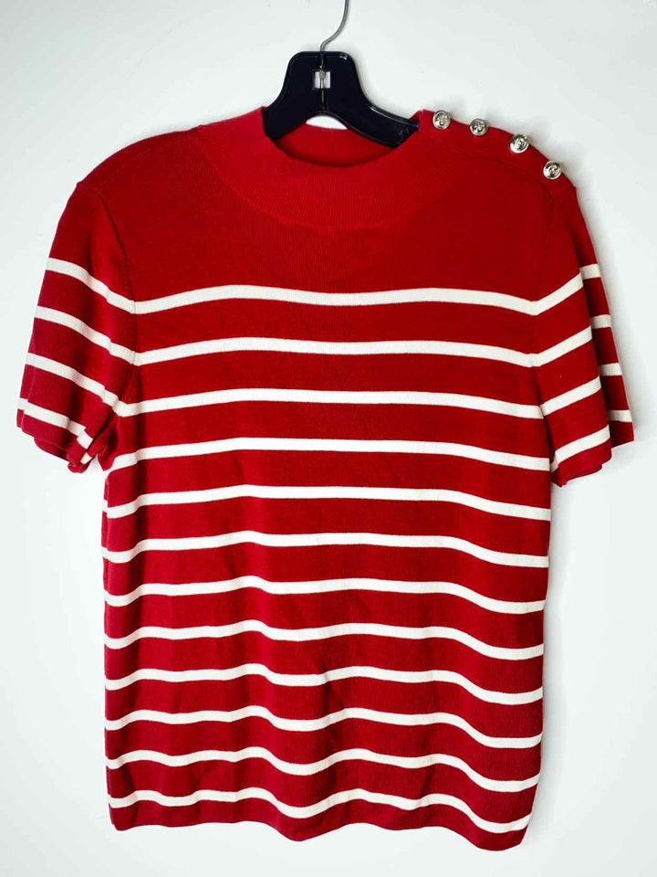 Talbots Women Size LP Red short sleeve top