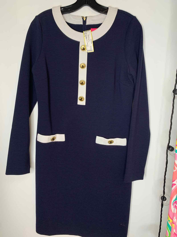 Women Size M Lilly Pulitzer Navy long sleeve dress