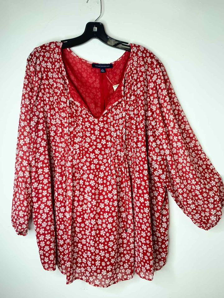 Tommy Hilfiger Women Size 1X Red long sleeve top