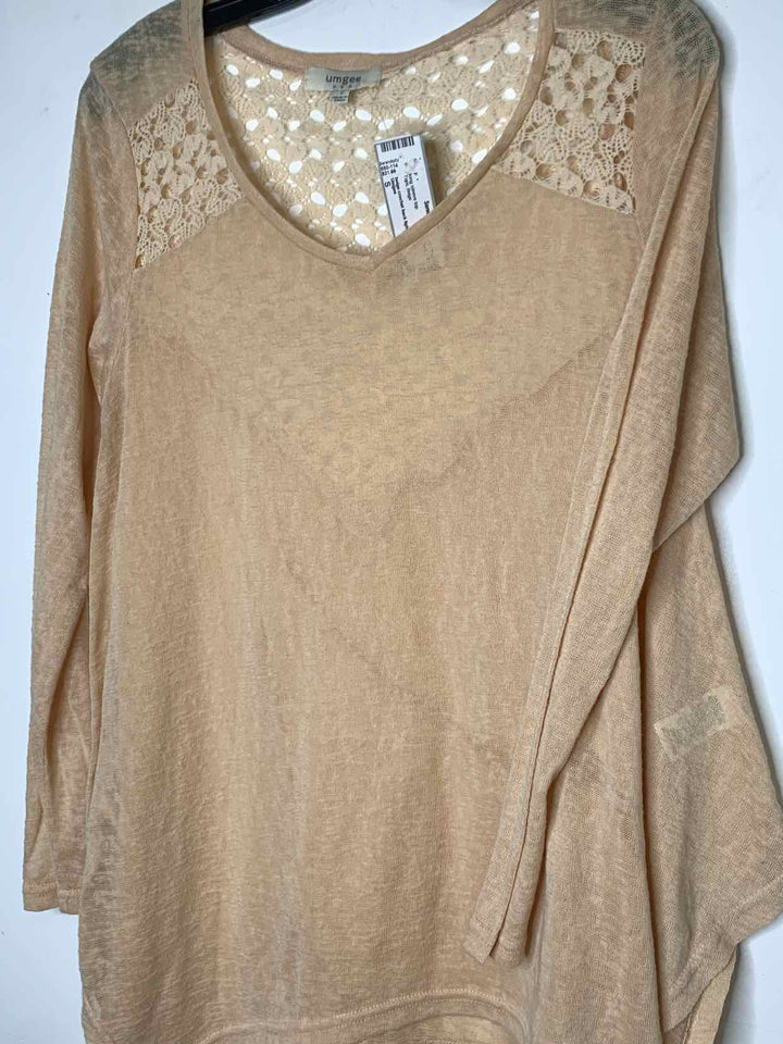 Umgee Women Size S Beige long sleeve top