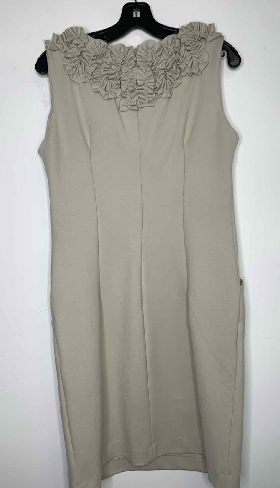 Women Size 12 Adrienne Vittadini Beige sleeveless dress