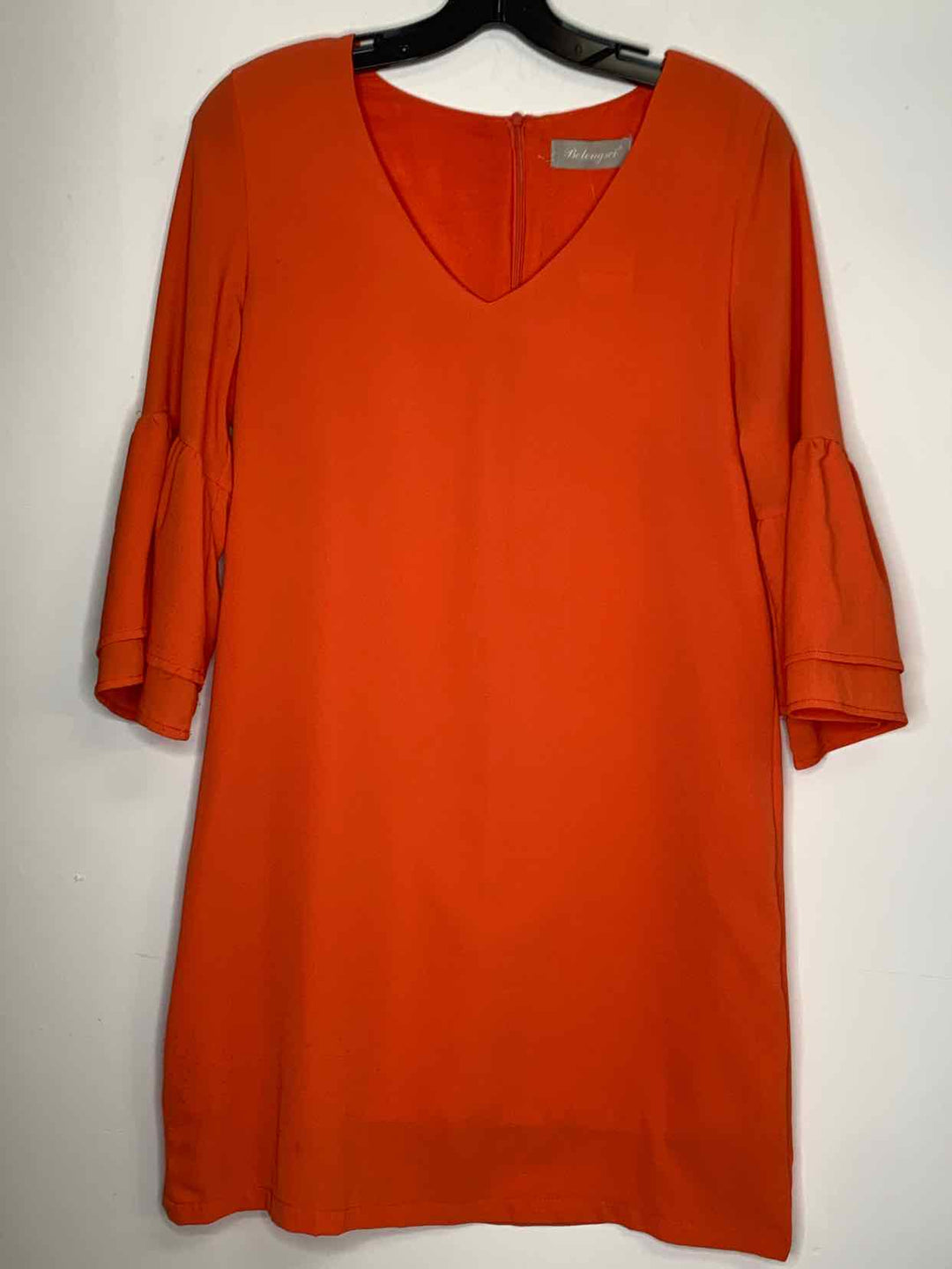 Women Size S Belongsei Orange long sleeve dress