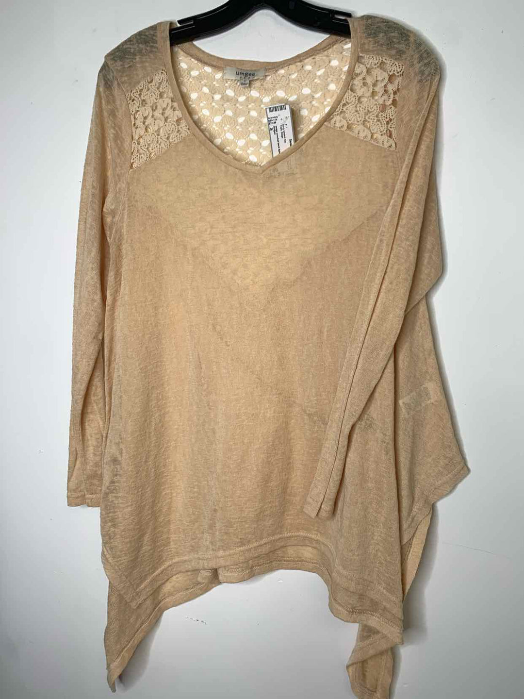 Umgee Women Size S Beige long sleeve top