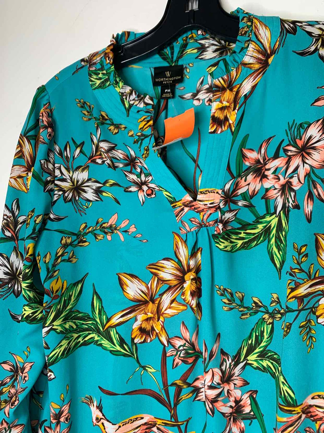 Worthington Women Size M Teal long sleeve top