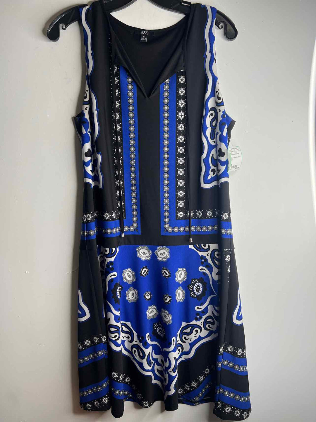 Women Size M MSK Blue sleeveless dress