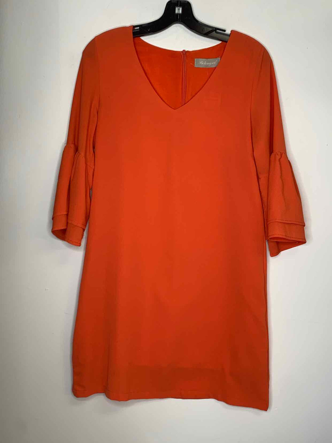 Women Size S Belongsei Orange long sleeve dress