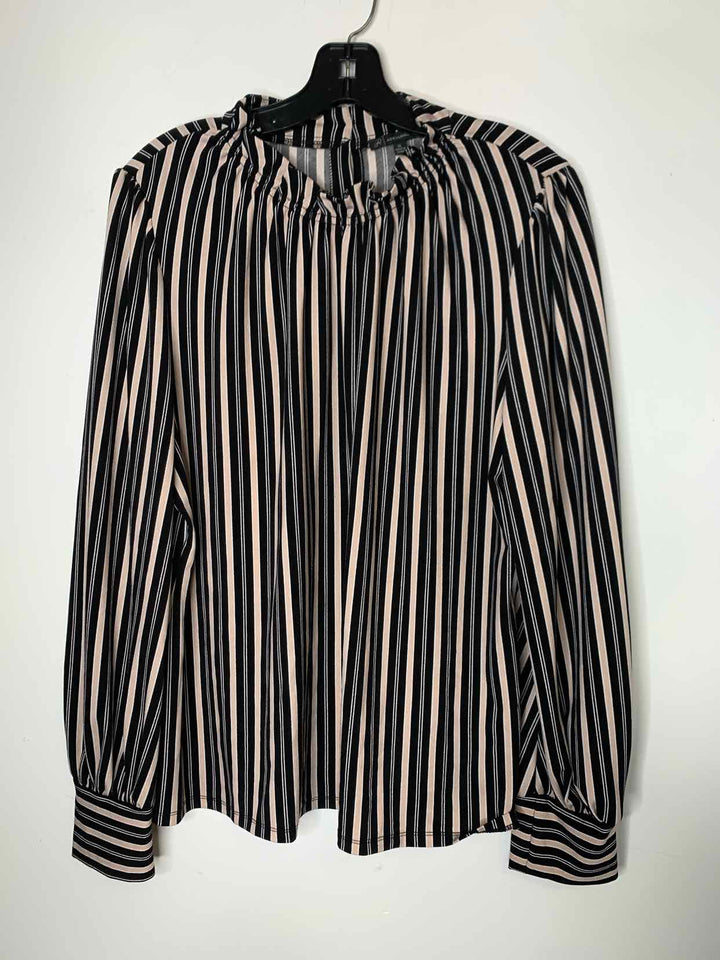 Adrianna Papell Women Size XL striped long sleeve top