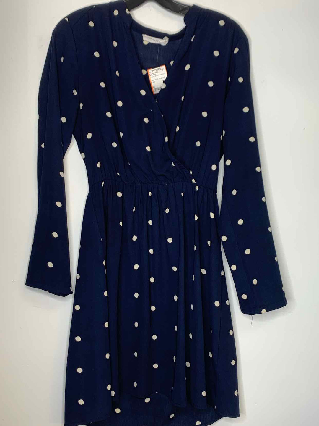 Women Size M All In Favor polkadot long sleeve dress