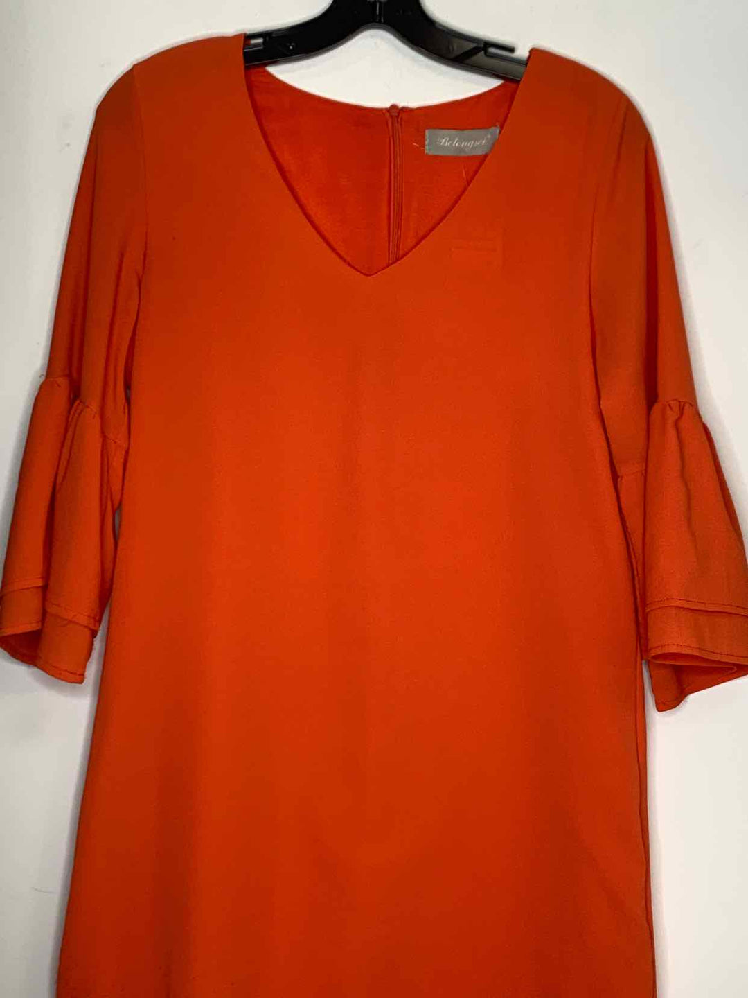 Women Size S Belongsei Orange long sleeve dress