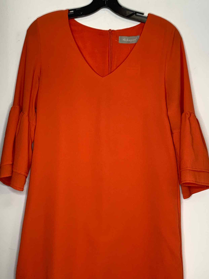 Women Size S Belongsei Orange long sleeve dress