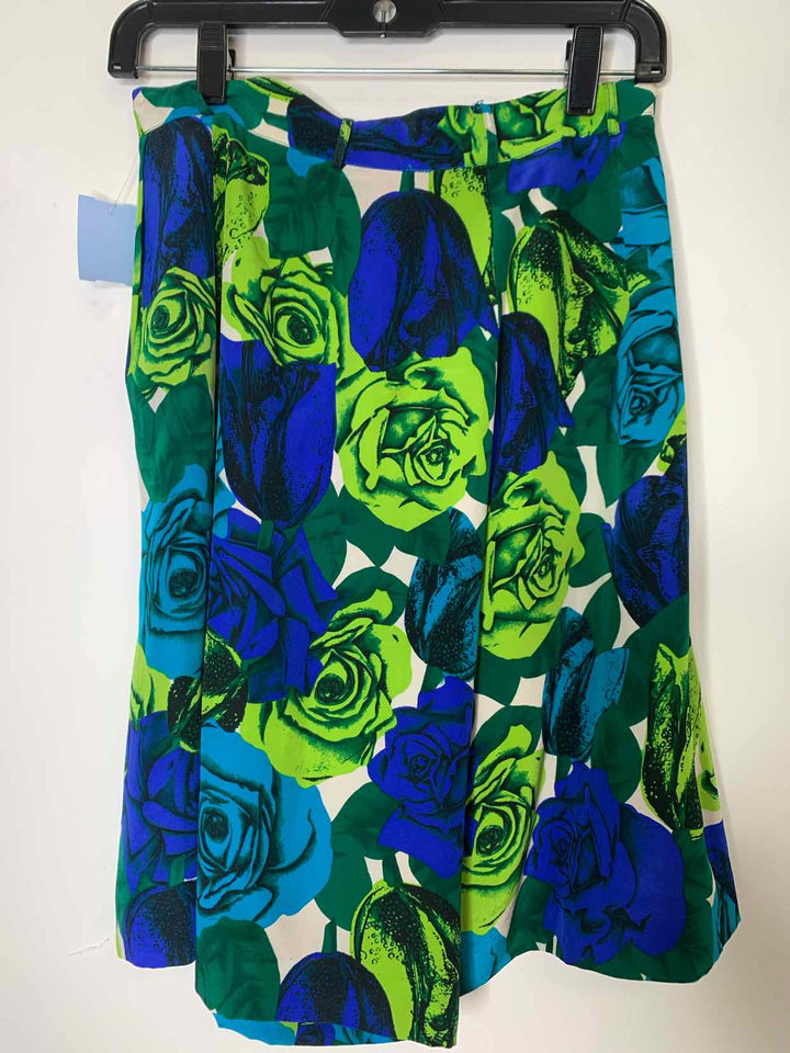 Women Size 12 HB Blue knee length skirt