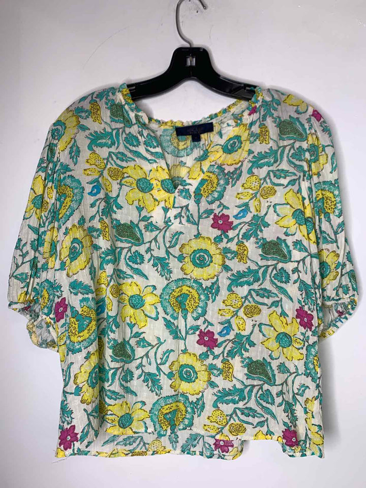 Rachel Ray Women Size M floral short sleeve top