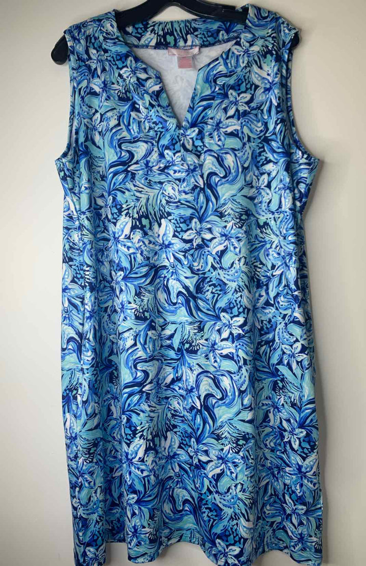 Women Size XL Stella Parker Blue sleeveless dress