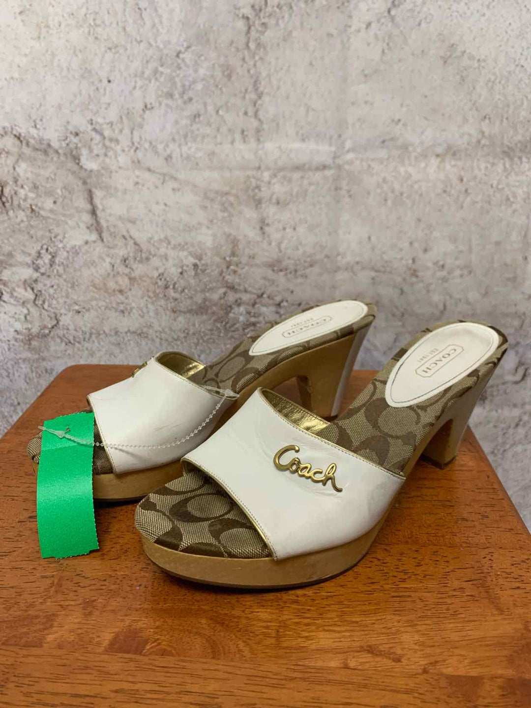 Coach White W Shoe Size 9 high heel