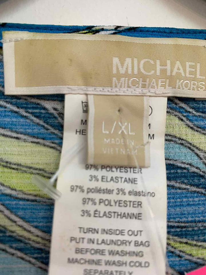 Michael Kors Size L Blue short sleeve top