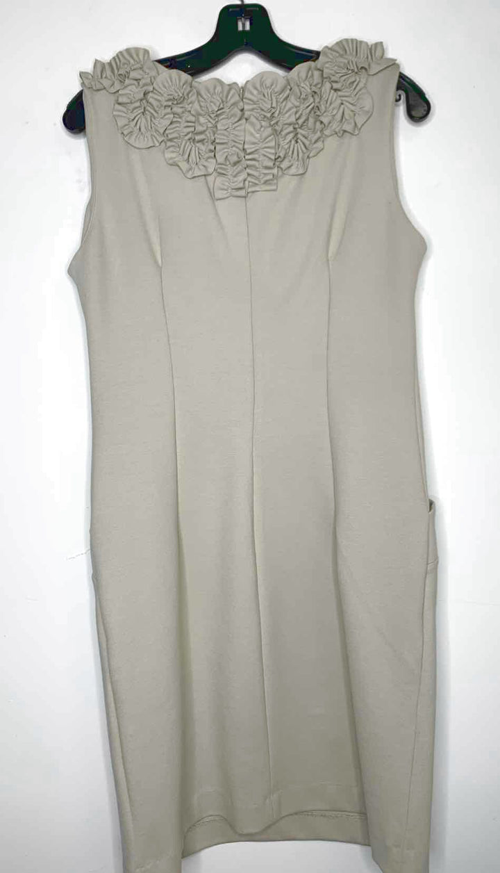 Women Size 12 Adrienne Vittadini Beige sleeveless dress