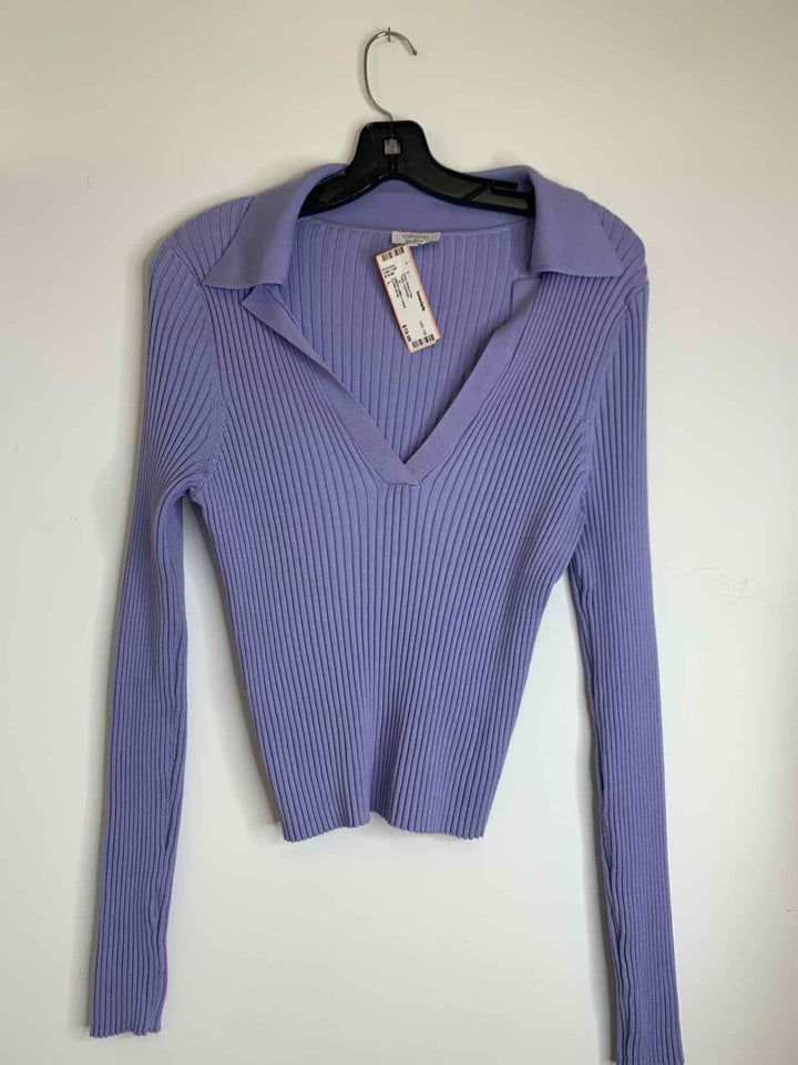 Crown & Ivy Women Size L Lavender long sleeve top