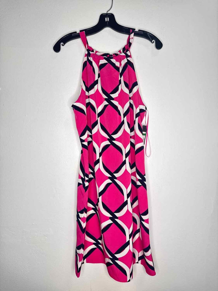 Crown & Ivy Size L Pink White strapless