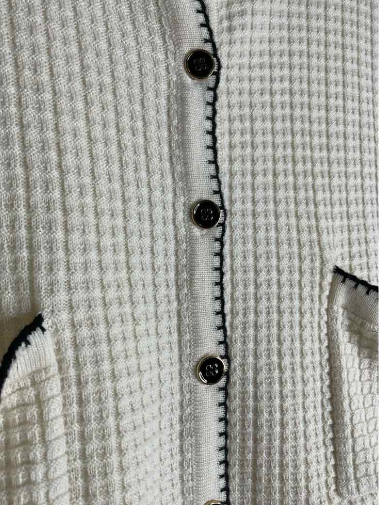 YESA Cream Button Down cardigan