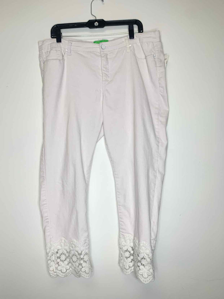 Women Size 16 Pappagallo White Jeans