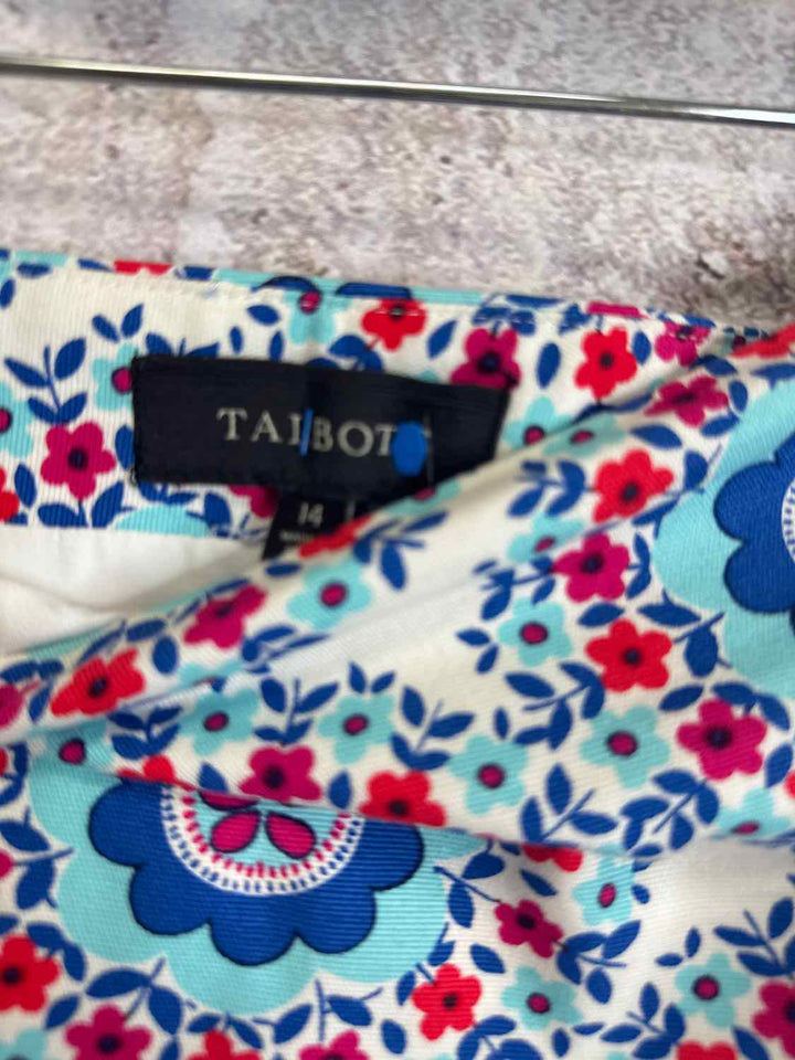 Talbots Size 14 Floral knee length skirt