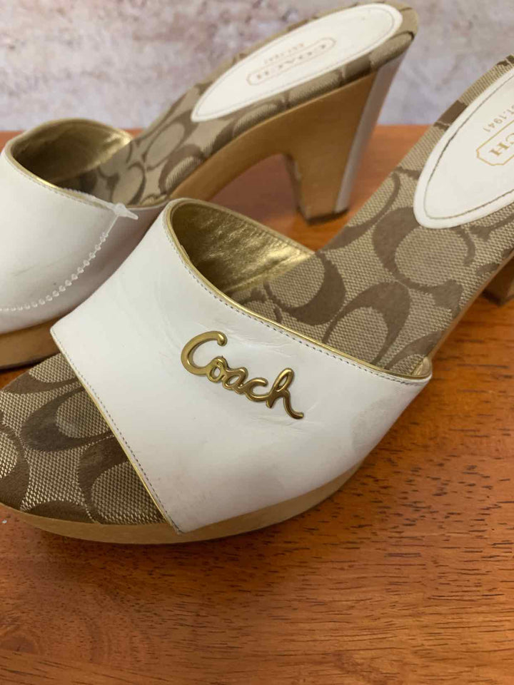 Coach White W Shoe Size 9 high heel