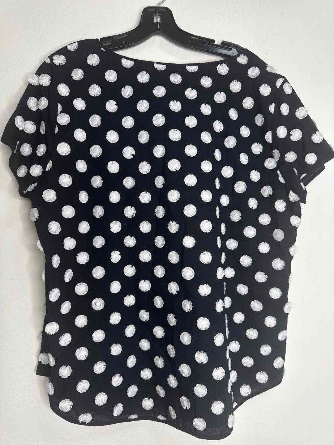 Chicos Size 2 Black short sleeve top