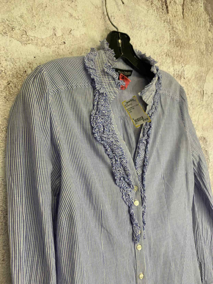 White Black Market Size 4 Striped long sleeve top