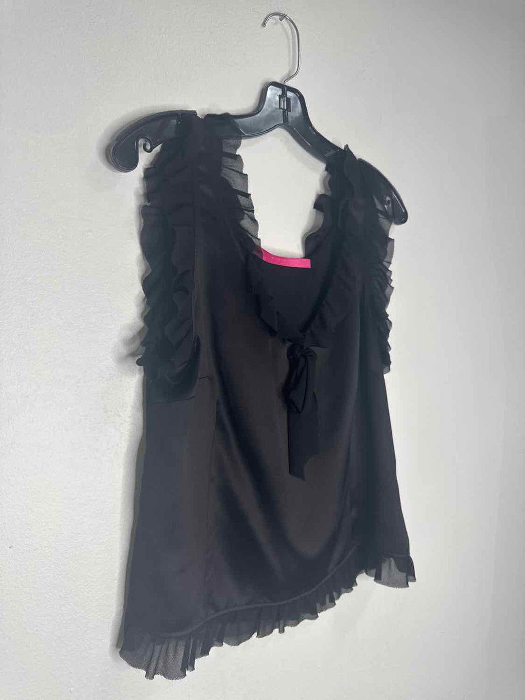 Emanuel Ungano Size M Black Ruffle short sleeve top