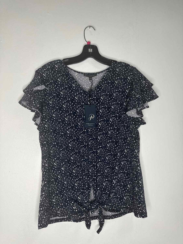 Adrianna Papell Size M Black short sleeve top