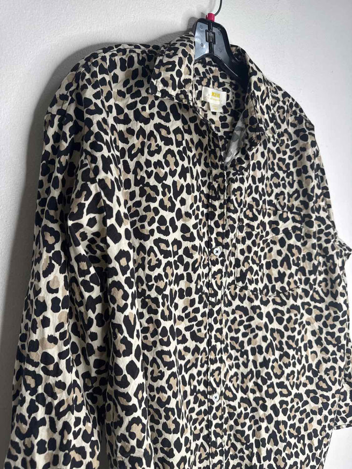 Maeve Size S Animal Print Button Down long sleeve top