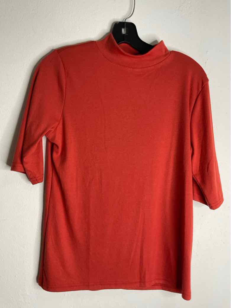 Prinstory Size M Pumpkin High Neck NWT short sleeve top