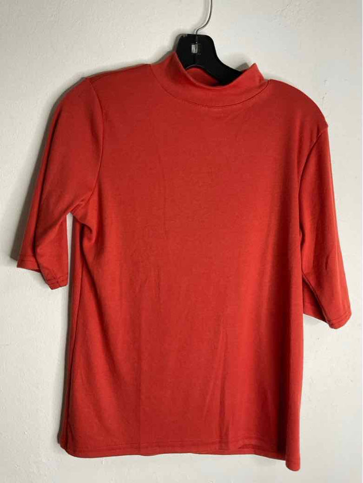 Prinstory Size M Pumpkin High Neck NWT short sleeve top