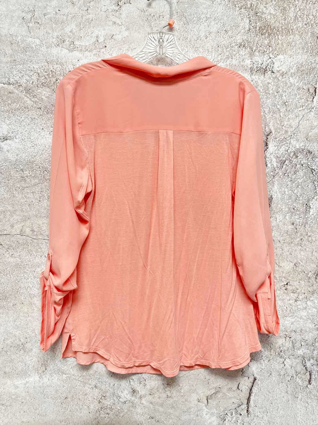 INC International Concepts Size M Peach Button Down long sleeve top