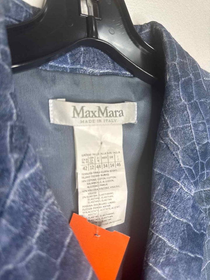 Max Mara Size 12 Blue Gray sleeveless dress