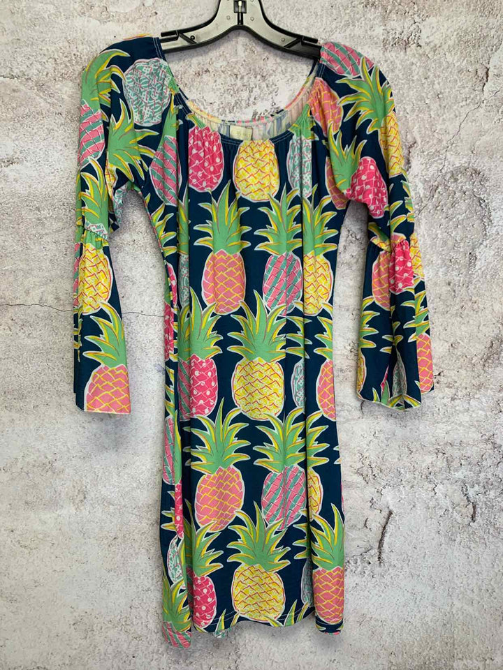 Simply Southern Size S Multi-Color Good tropical long sleeve dress