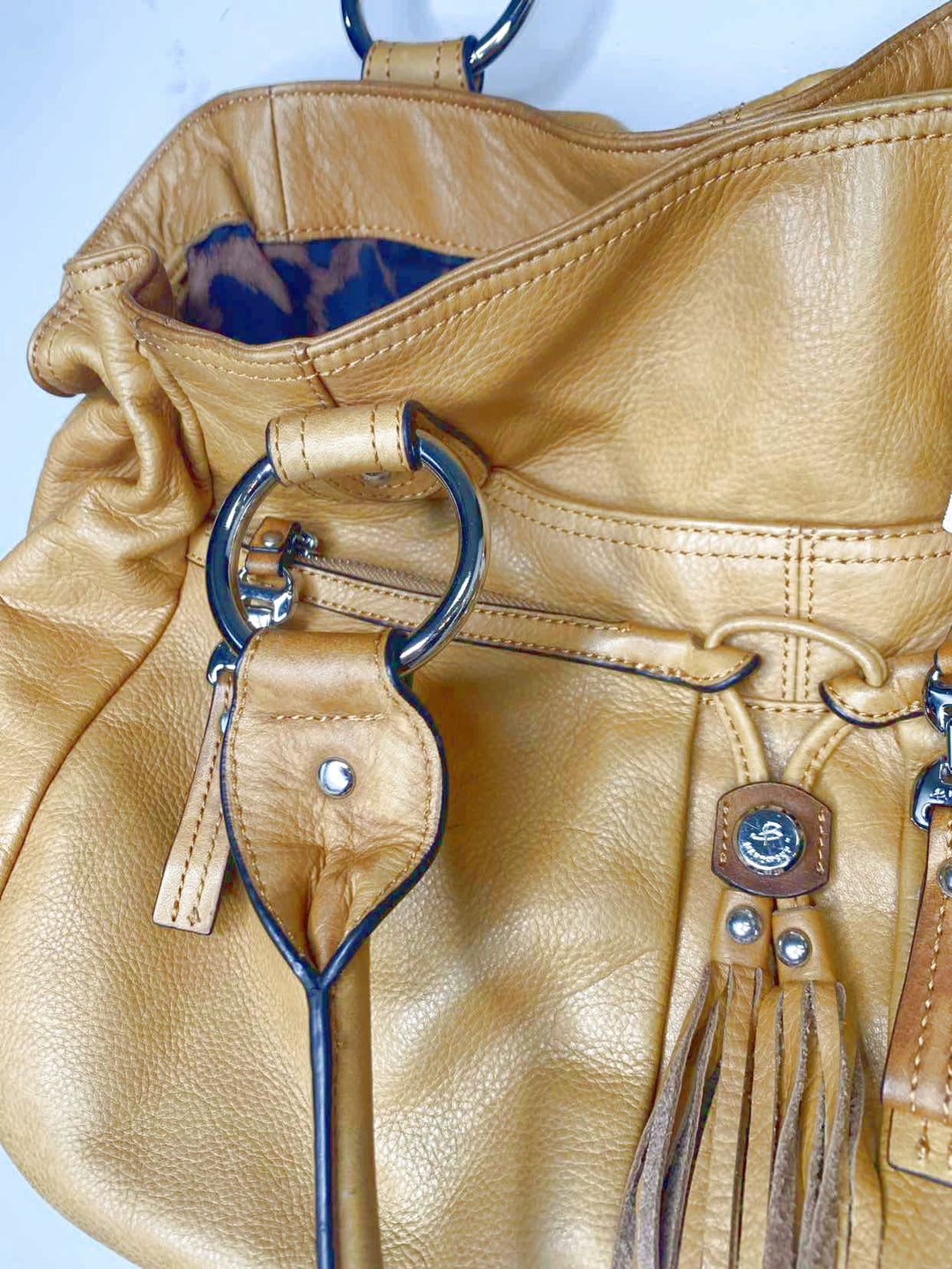 B Makowsky Camel shoulder bag