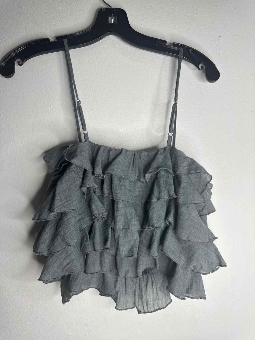 Miou Muse Size S Grey Crop Top spaghetti strap