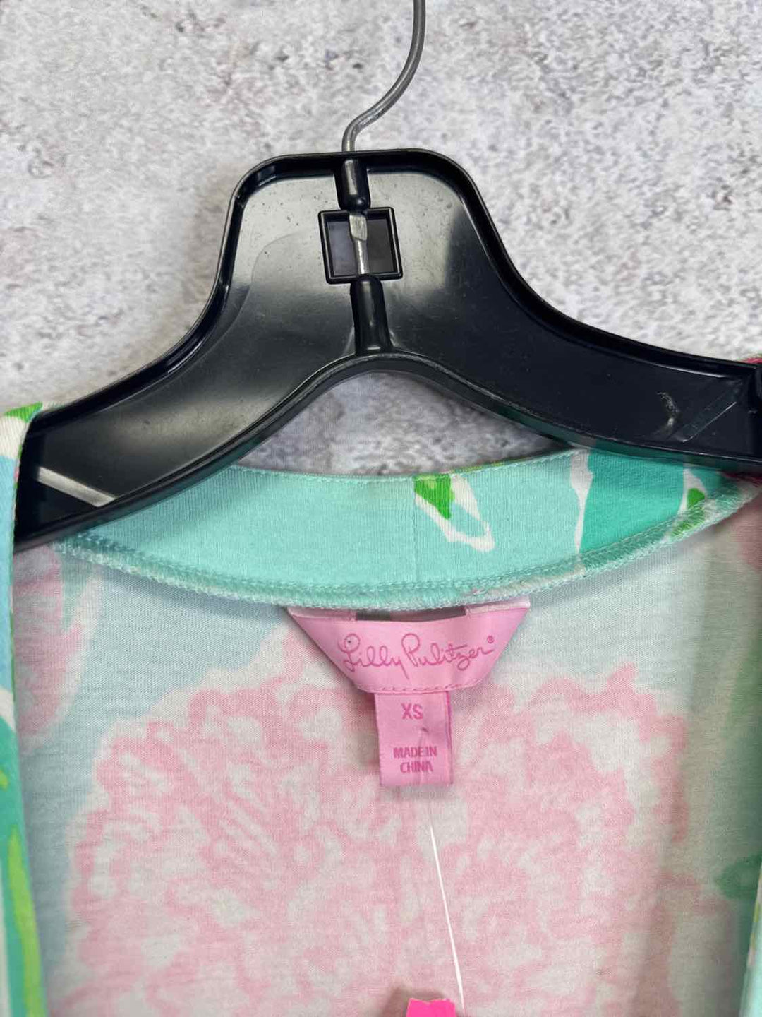 Lilly Pulitzer Size XS Pink Lime Green long sleeve dress