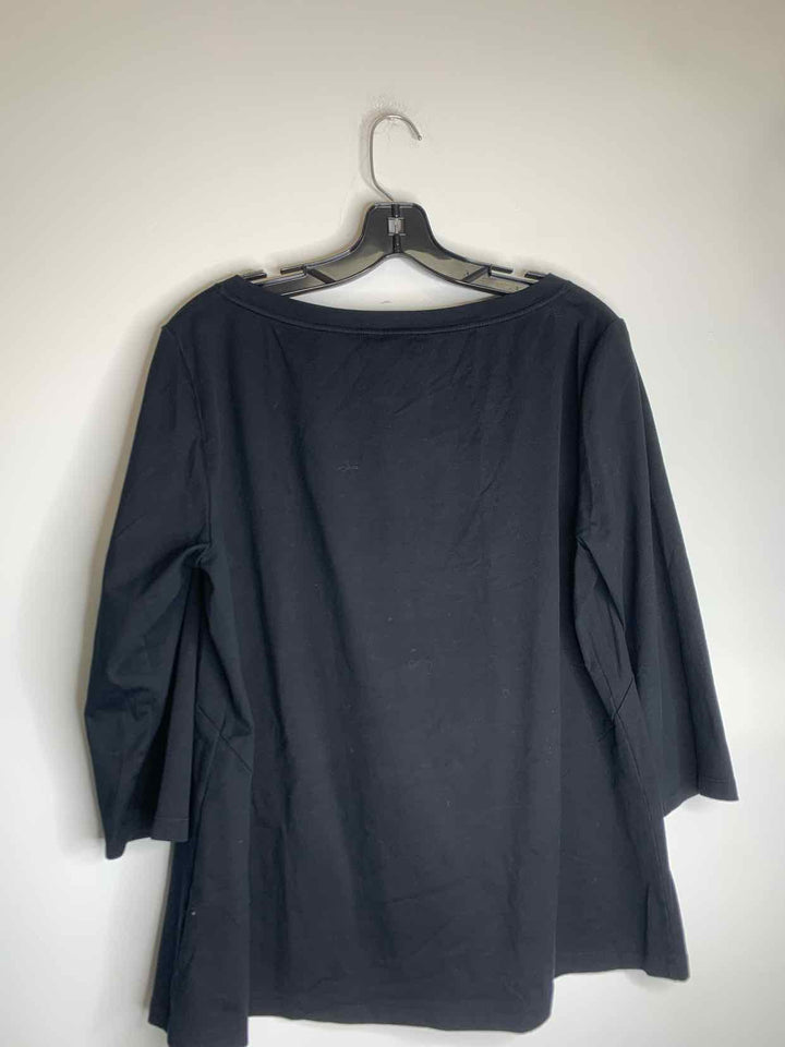 Lafayette Women Size 1X Black long sleeve top