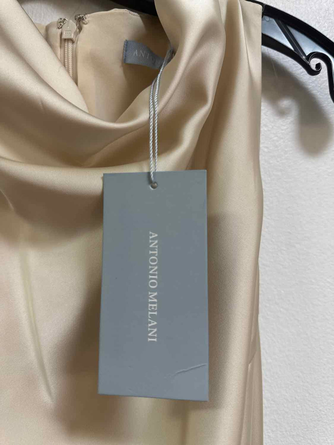 Antonio Melani Size 14 Beige NWT Belted sleeveless dress