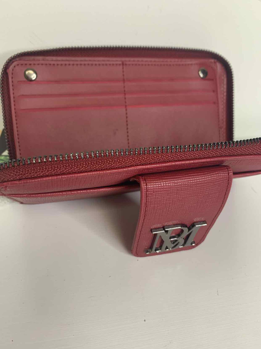 Badgley Mischka maroon wallet