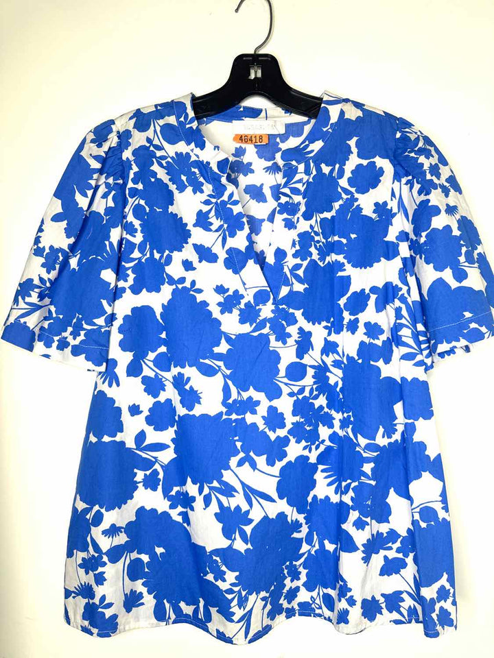 Sugar + Lips Women Size M Blue short sleeve top